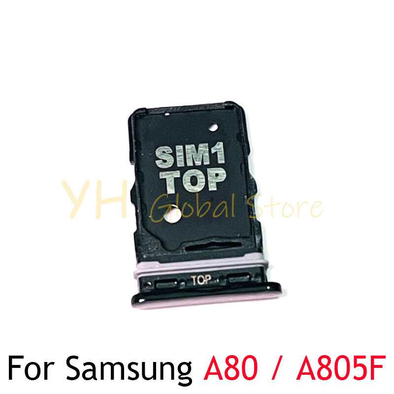 حامل درج فتحة بطاقة Sim ، قطع غيار إصلاح ، Samsung Galaxy A60 ، A70 ، A80 ، A705F ، A805F ، A6060