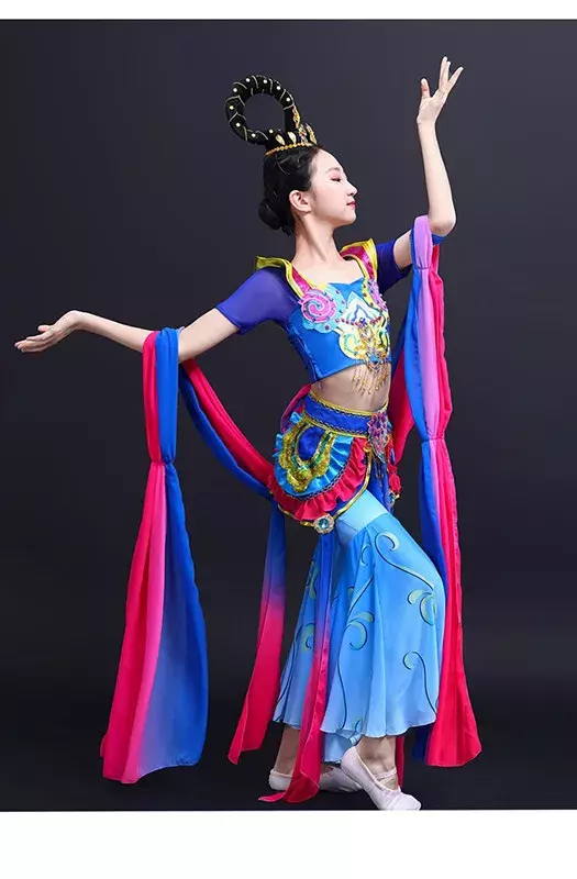 ازياء الرقص الكلاسيكي للأطفال ، فستان شاش أنيق ، فستان تدريب للفتيات ، الرقص الصيني
