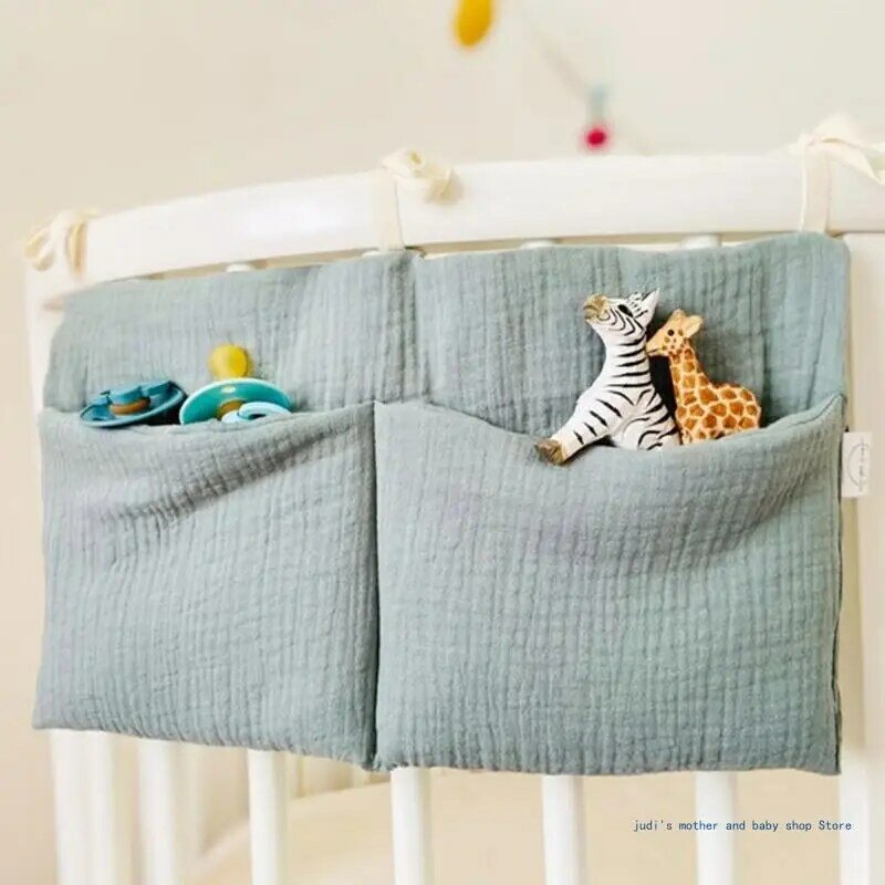 67JC حقيبة حفاضات لسرير الأطفال حديثي الولادة متعددة الأغراض سهلة التعليق على طاولة تغيير سرير الأطفال ويمكن استخدامها كتخزين