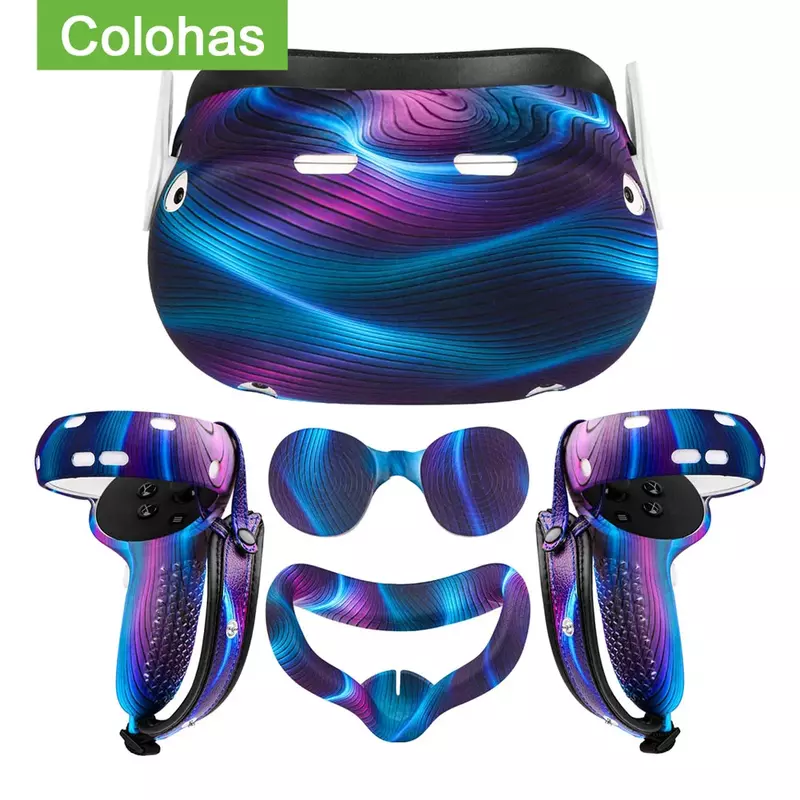 VR مجموعة غطاء واقية ل كوة كويست 2 VR اللمس تحكم قذيفة مع حزام مقبض قبضة ل كوة كويست 2 الملحقات