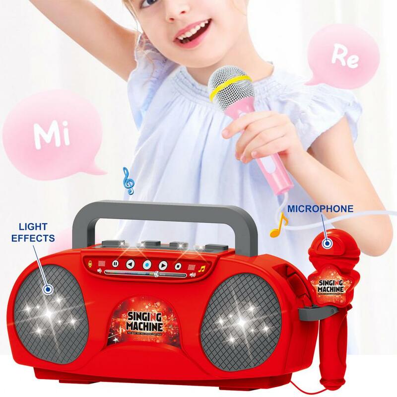 ميكروفون الترفيه المحمولة للأطفال ، لعبة مع تأثيرات الإضاءة ، آمنة ، داخلي ، في الهواء الطلق