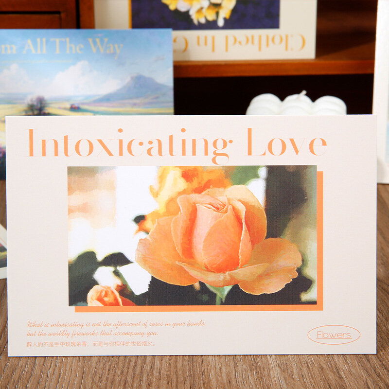 الحب والزهور سلسلة بطاقة بريدية ، DIY بها بنفسك الزهور الطازجة رسالة نعمة بطاقات ، مهرجان الاعتراف هدية ، 30 قطعة مجموعة