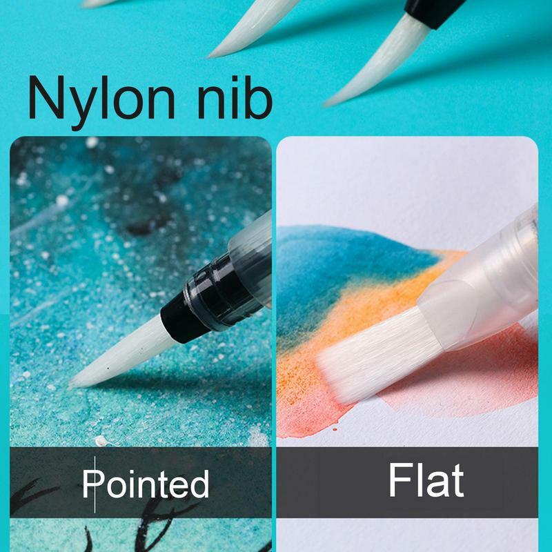 مجموعة أقلام ألوان مائية متعددة الأغراض ، قلم ألوان مائية ، علامات رسم مبتدئين ، قلم حروف ، 6 قطعة