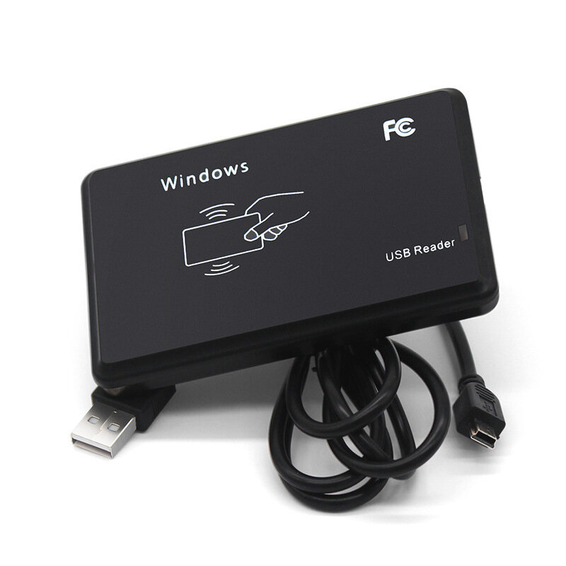 قارئ بطاقات التعريف بالإشارات الراديوية منفذ USB EM4100 TK4100 ID قارئ بطاقات التعريف الذكية 125KHz دعم نافذة لينكس فيستا أندرويد