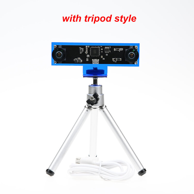 كاميرا ويب GXIVISION 4MP USB 1080P HD، 3840X1080 30FPS، وحدة الكاميرا ذات العدسة المزدوجة متزامنة في نفس الإطار، لنطاق اكتشاف عمق النمذجة ثلاثية الأبعاد VR