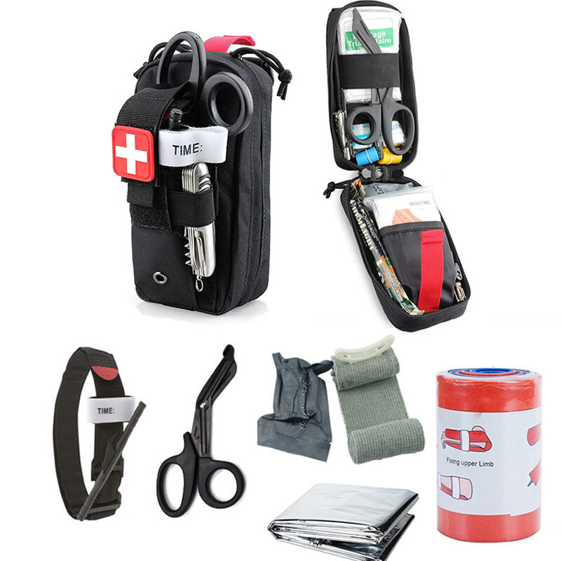 التكتيكية مول الطبية EDC الحقيبة EMT الطوارئ ضمادة عاصبة مقص IFAK الحقيبة الإسعافات الأولية بقاء حقيبة العسكرية حزمة