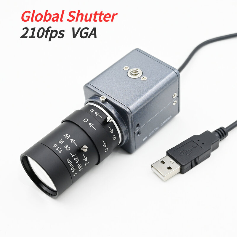 كاميرا فحص صناعية GXIVISION ، مصراع عالمي ، خالية من برنامج تشغيل USB ، تصوير سريع الحركة ، 210 إطارًا في الثانية ، 640X360