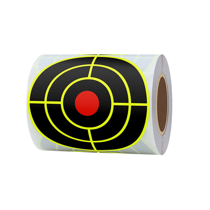 ملصقات الهدف 3 بوصة أهداف رد الفعل لاطلاق النار مع تأثير أصفر الفلورسنت ، أهداف اطلاق النار لبنادق BB بيليه Airsoft