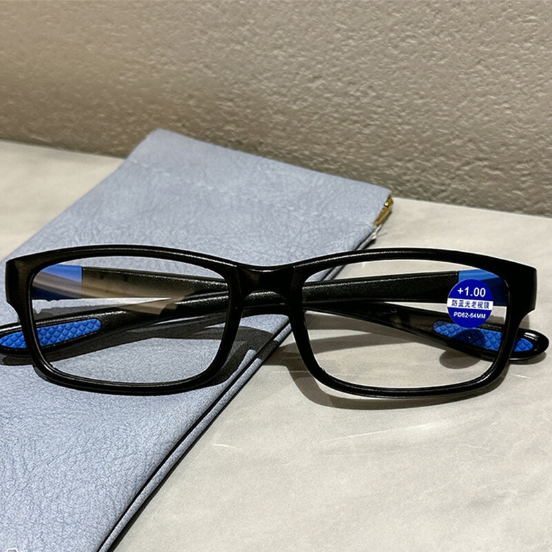 نظارات قراءة للرجال والنساء ، مضادة للأزرق ، حمراء إطار TR90 ، نظارات طول النظر الشيخوخي ، نظارات خفيفة الوزن ، جديدة ، بالإضافة إلى