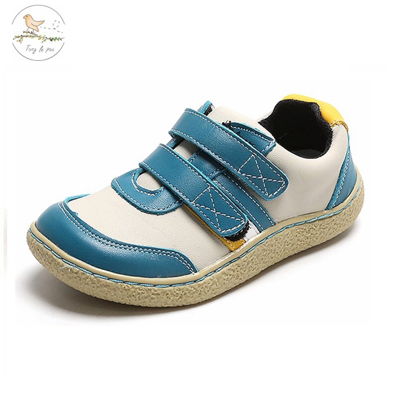 تونغ لو باو بنين أحذية ربيع الخريف جلد طفل أطفال المتسكعون الأخفاف الصلبة المضادة للانزلاق حذاء للأطفال للبنين