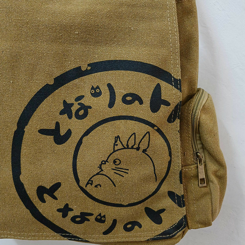 حقيبة كتف بتصميم إنمي على الطريقة اليابانية للرجال حقيبة ساعي البريد من القماش شينشيلا حقيبة نسائية بتصميم رسوم كرتونية على شكل قطة دراغون حقيبة كروس للطلبة