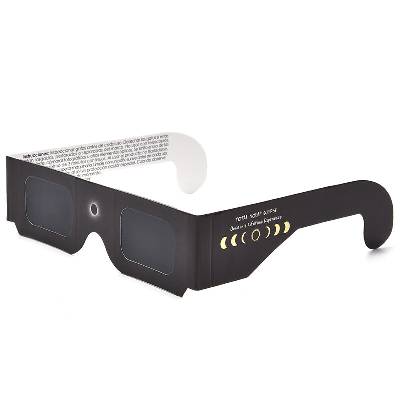 نظارات كسوف شمسية ، نظارات شمسية بطبقة تعتيم احترافية ، نظارات ورقية ثلاثية الأبعاد مضادة للأضواء فوق البنفسجية ، حاصلة على شهادة CE و ISO ، ظلال آمنة