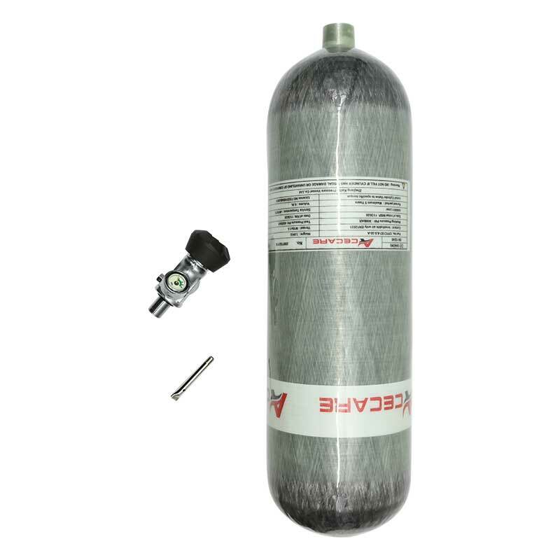 AC16831 Acecare 6.8L CE 30Mpa 300Bar 4500Psi اسطوانة ضغط ألياف الكربون مع صمام للغوص