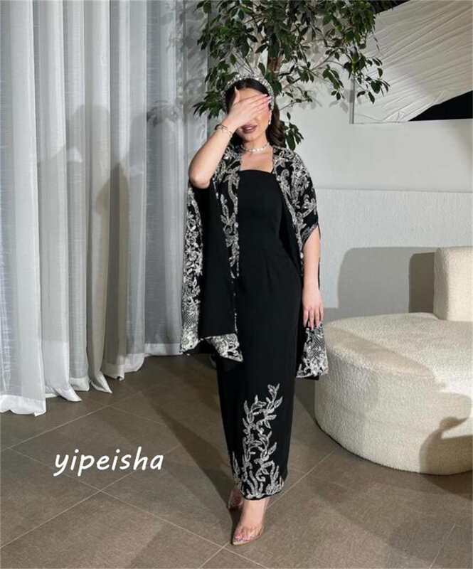 Yipeisha-فستان حفلة موسيقية بدون حمالات ، فساتين أنيقة للحفلات ، فستان سهرة مزين بطول الكاحل ، جودة عالية