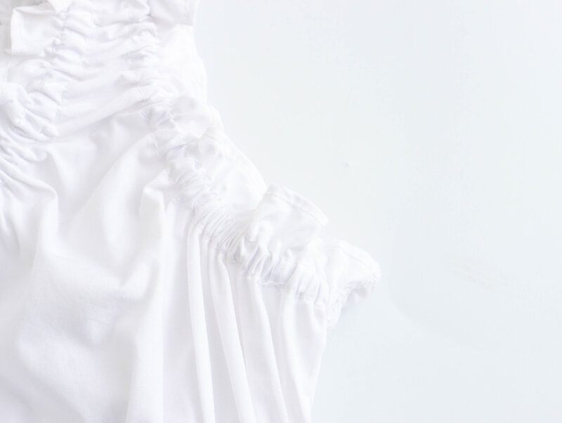بلوزات نسائية على شكل فراشة ، قمصان نسائية عتيقة ، توبات أنيقة ، بوبلين أبيض ، موضة جميلة ، جديدة ،
