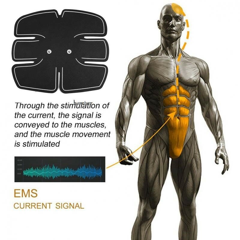 Ems الكهربائية محفز العضلات لتمارين جهاز لتمرين عضلات البطن الورك الأرداف ستة حزمة المدرب الجسم اللياقة البدنية التخسيس تدليك