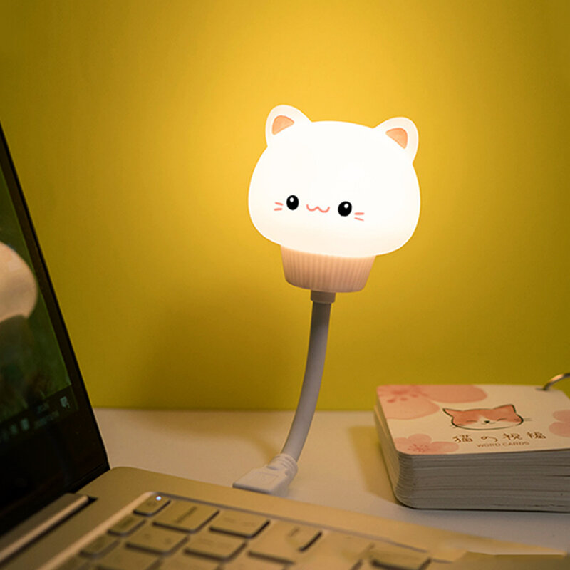 تليكونترول USB LED مكتب مصباح الدب الأرنب الكرتون السرير أضواء الليل عيد الميلاد هدية للطفل غرفة الطفل الأطفال ديكور