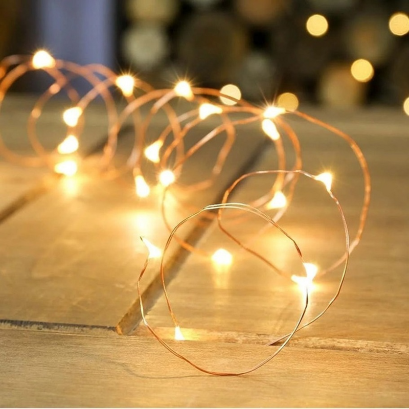 USB 5 فولت LED سلسلة أضواء 5/10 متر الجنية خيط سلك نحاسي في الهواء الطلق مقاوم للماء جارلاند لعيد الميلاد ديكور غرفة حفلات الزفاف