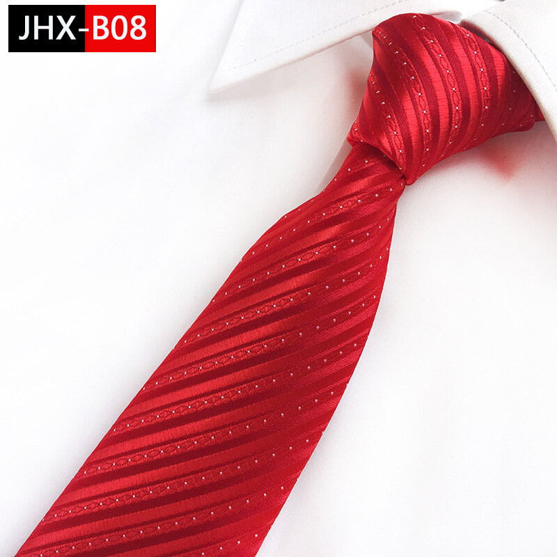 الكلاسيكية عالية الجودة الأحمر الوردي الأرجواني 8 سنتيمتر مخطط الرجال ربطة العنق المناسبات الرسمية الزفاف هدية الموضة التعادل