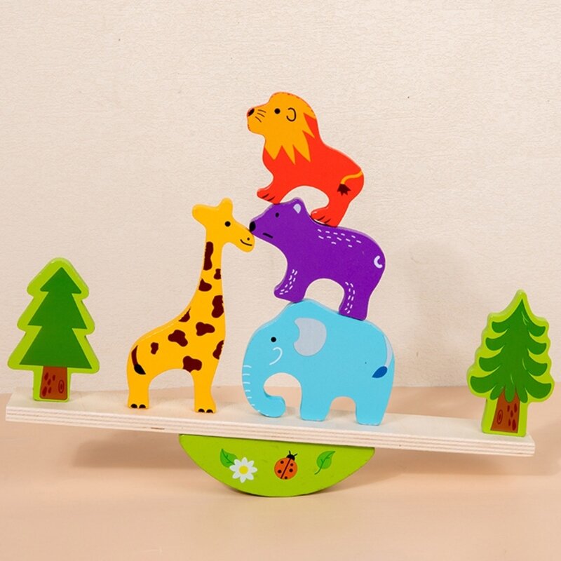 لعبة مكعبات التراص على شكل حيوانات كرتونية لتدريب الأطفال على التوازن لعبة ثلاثية الأبعاد دروبشيب