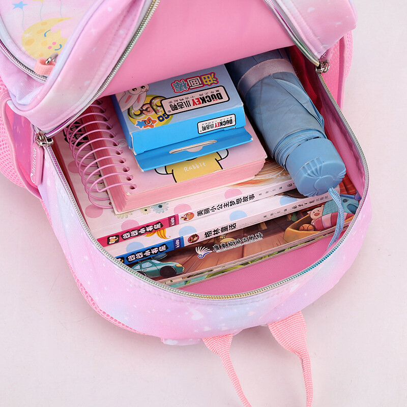 حقيبة ظهر مدرسية جديدة للبنات مُزينة برسومات كرتونية للأميرات باللون الوردي حقيبة كتب للأطفال حقيبة كتب للأطفال من ماركة Mochila Infantil Escolar