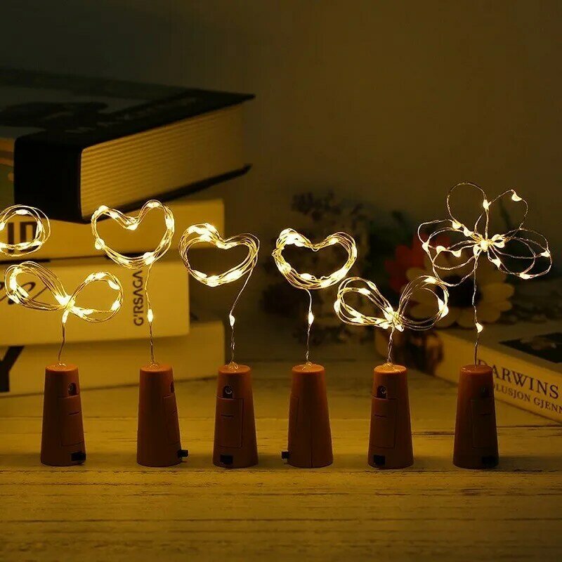 3M النبيذ زجاجة أضواء مع الفلين LED سلسلة ضوء الأسلاك النحاسية الجنية الطوق أضواء عيد الميلاد عطلة حزب الزفاف الديكور