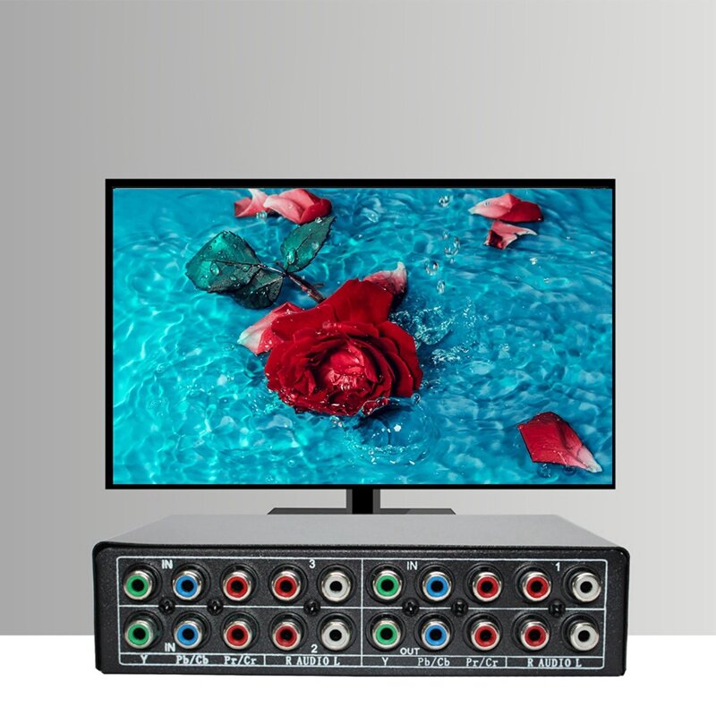 RGB مكون التبديل محدد 5 RCA 3-Way YPBPR كابل مكون التبديل AV الجلاد ل PS2 وي مشغل ديفيدي TV