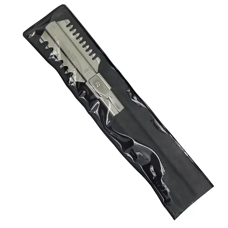 الفولاذ المقاوم للصدأ حافة الحلاقة الحلاقة المطاط مقبض للإزالة المهنية الحلاق قطع الشعر مستقيم شفرات الحلاقة T-090 سكين الحلاقة