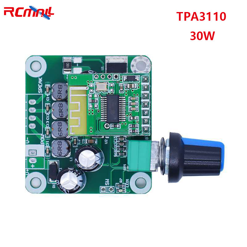 RCmall 2 قطعة TPA3110 الرقمية السلطة مكبر للصوت مجلس ل USB المحمولة المتكلم 30WX2 / 15WX2