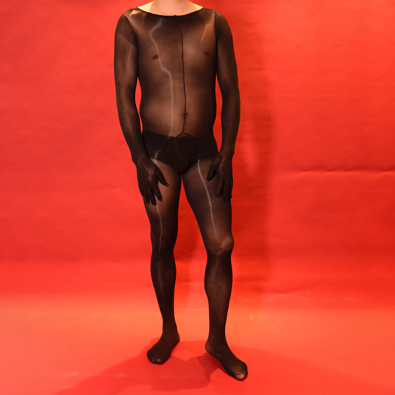 رجل داخلية رقيقة جدا 8D لامعة لامعة ارتداءها انظر من خلال شير جوارب الجسم الجوارب