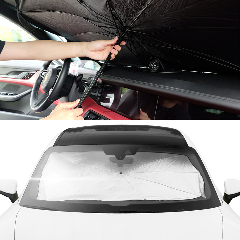 نافذة السيارة الأمامية المضادة للحماية من أشعة الشمس فوق البنفسجية ، الزجاج الأمامي للتظليل الشمسي ، غطاء المظلة ، المظلة القابلة للطي ، إكسسوارات السيارات الداخلية