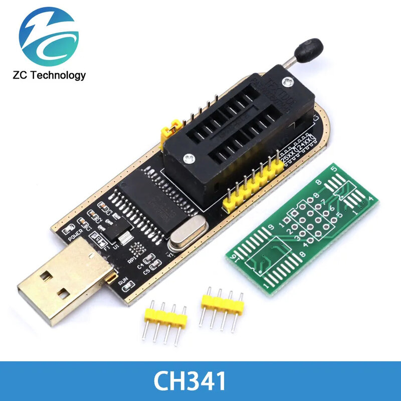 وحدة مبرمج EEPROM Flash BIOS USB سلسلة أصلية CH341A 24 25 + SOIC8 SOP8 اختبار كليب لـ EEPROM 93CXX / 25CXX / 24CXX
