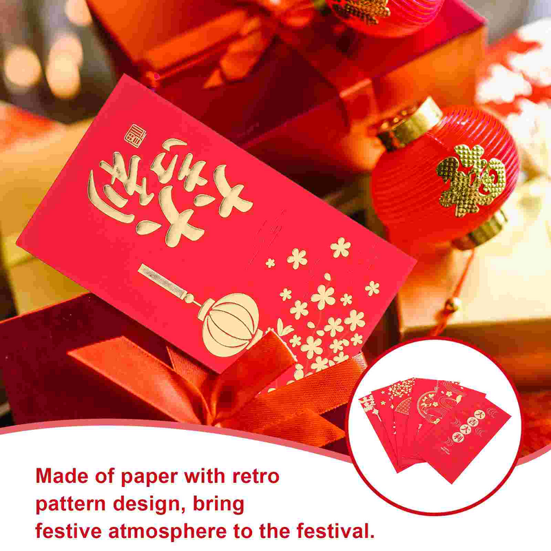مظروف أحمر للسنة الصينية الجديدة ، حقيبة هدية حمراء ، مهرجان الربيع ، الزواج ، عيد ميلاد ، الجيب