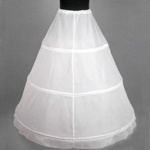 ثوب كرة أبيض 3 حلقات ، قماش قطني ، تنورة زفاف ، سهل الارتداء