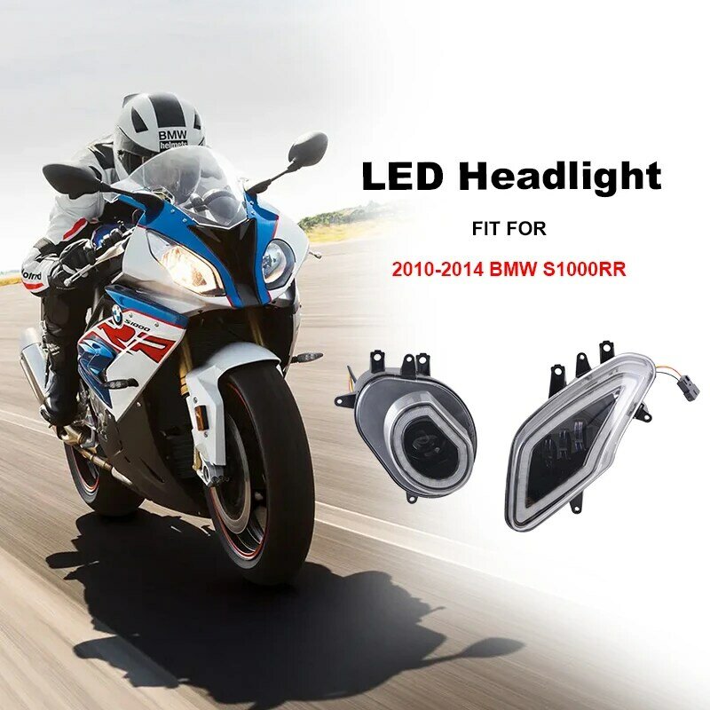 دراجة نارية LED المصباح مصباح رئيس ضوء ل B-MW S1000RR 2010-2014