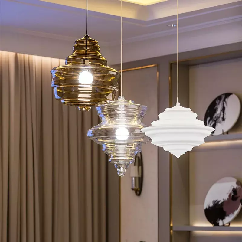 La Scala-مصباح دلاية زجاجي صناعي عتيق ، مصباح بجانب السرير ، إضاءة فنية للبار وغرفة الطعام والقهوة وغرفة النوم