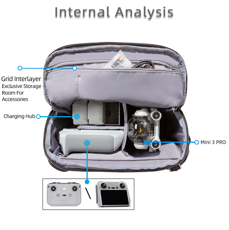 حقيبة تخزين مقاومة للضغط ل DJI Mini 4Pro, Mini3 Pro, اكسسوارات, مقاوم للصدمات, عالمي, Mini 2, SE