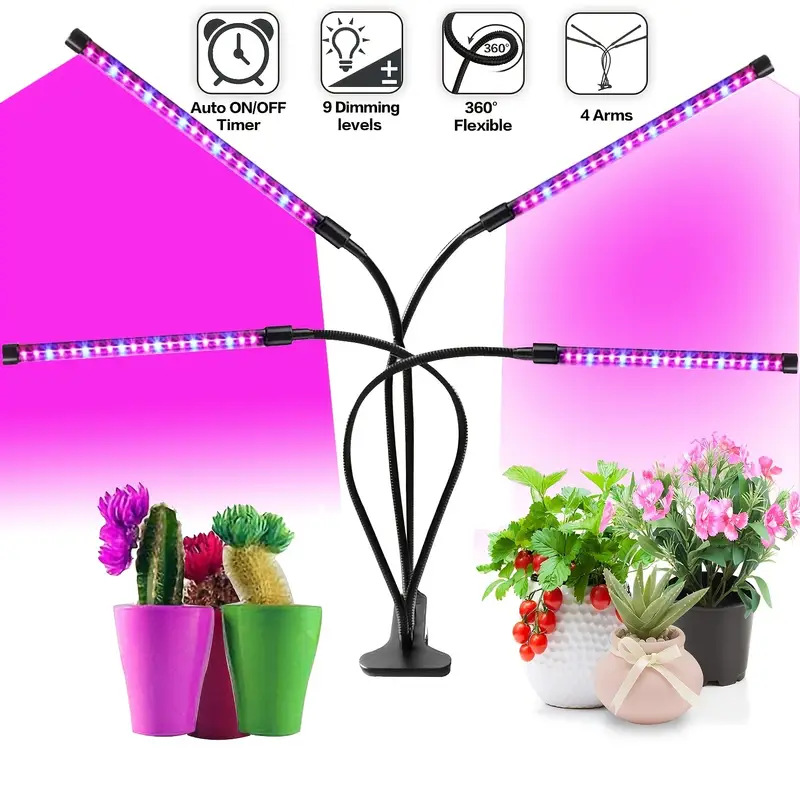 مصباح نمو LED USB مع طيف كامل وقتي للنباتات ، نظام زراعة الزراعة المائية ، خيمة نمو داخلية ، الدفيئة