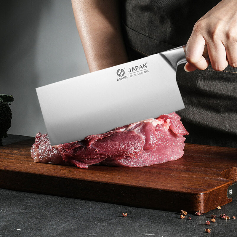 الفولاذ المقاوم للصدأ اليابانية سكين المطبخ تقطيع ثنائي الغرض سكين الطاهي سكين الجزار سكين الجزار اللحوم الساطور أدوات الطبخ