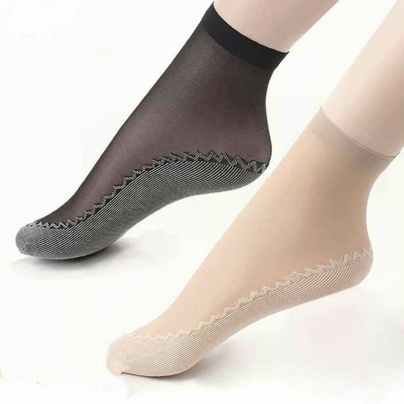 10Pairs Spring Summer Women Socks Velvet Thin Silk Socks Non-Slip Bottom Breathable Sock Female High Elasticity Ankle Short Sox