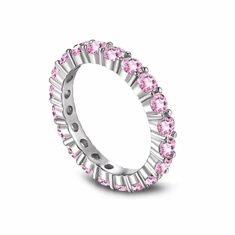 S925 خاتم ألماس من الفضة النقية للنساء ، فاخر خفيف ، كامل ، إحساس مناسب ، جديد ،