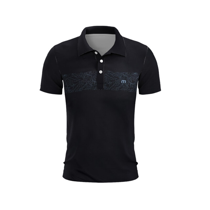 قميص بولو مخطط متدرج للجولف ، قميص رجالي سريع الجفاف ، قميص زر نادي الجولف ، الصيف