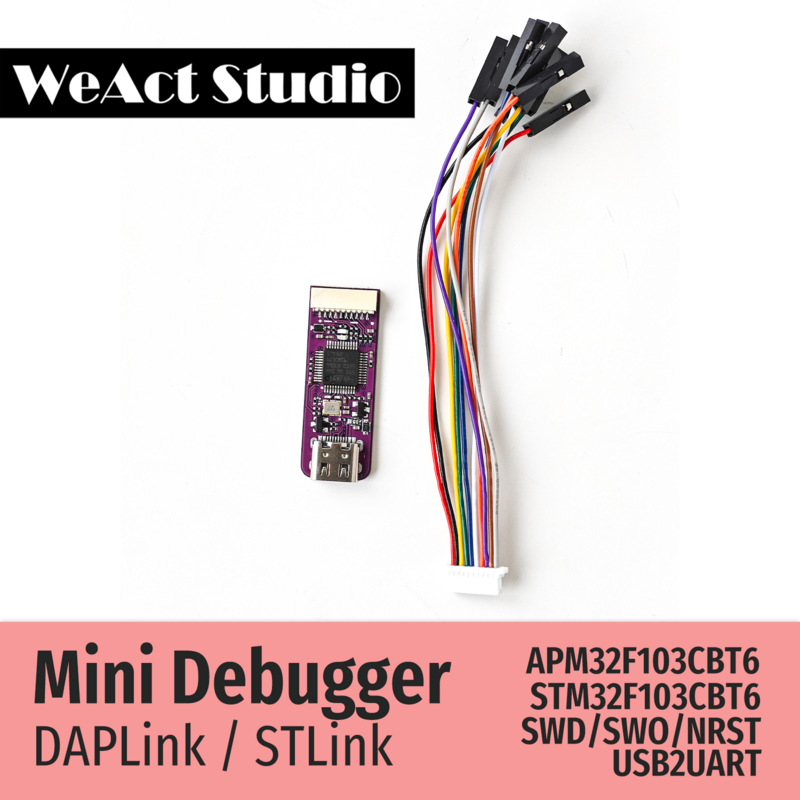 جهاز تصويب صغير من WeAct طراز DAPLink STLink V2.1 SWD SWO وحدة USB To Uart