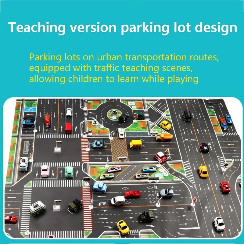 خريطة الطريق Playmat للأطفال ، حصيرة الطريق للأطفال ، لتقوم بها بنفسك إشارات المرور ، وتسلق الحصير اللعب ، موقف للسيارات في المدينة ، هدية