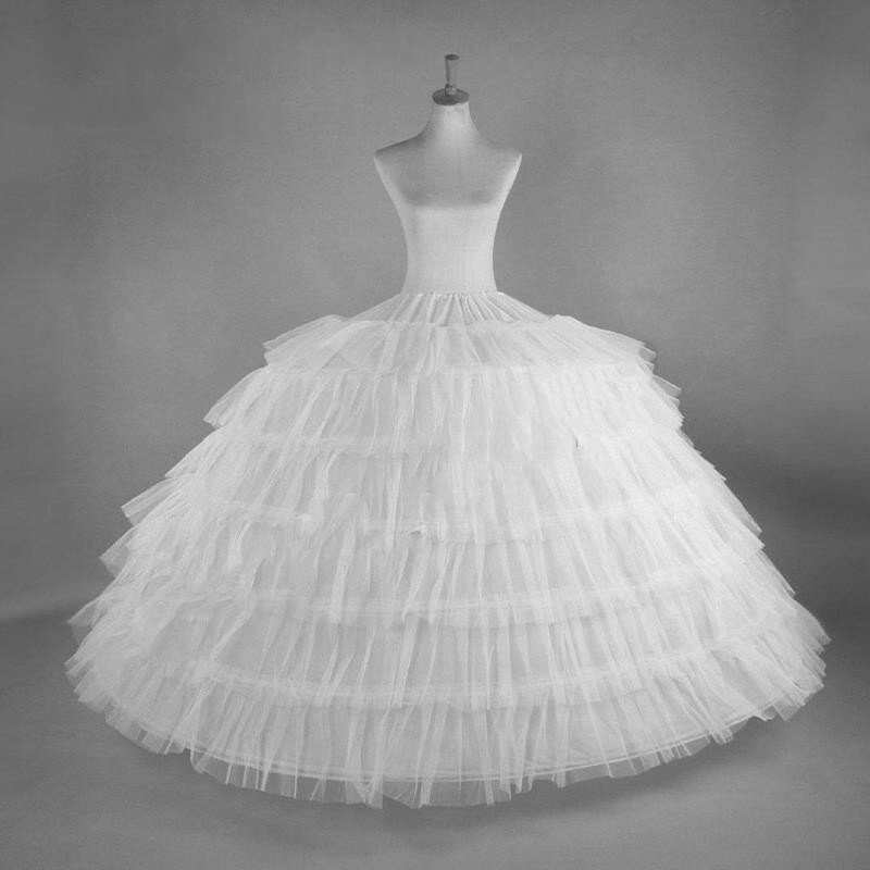 سوبر رقيق كرينولين زلة تنورة لحفلات الزفاف الكرة ثوب ، فستان أبيض Quinceanera ، ثوب نسائي ، 6 الأطواق ، 110 سنتيمتر في القطر