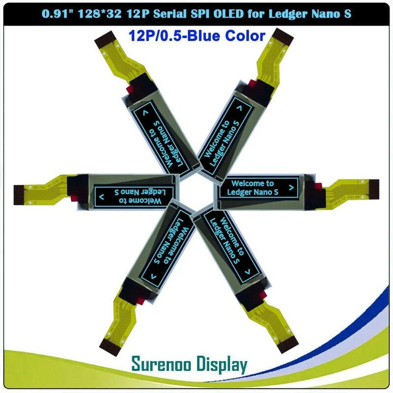 Surenoo OLED لوحة وحدة العرض لدفتر الأستاذ نانو S ، المسلسل SPI ، PMOLED ، 0.91 "، 12832 ، 128x32 ، 12Pin ، 12P ، SSD1306