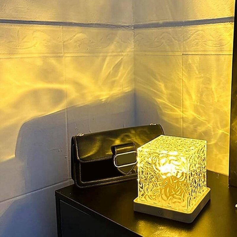 مصباح أضواء الشفق الشمالي لغرفة النوم ، جهاز عرض موجات المحيط ، 16 لونًا ، تأثير موجة الماء