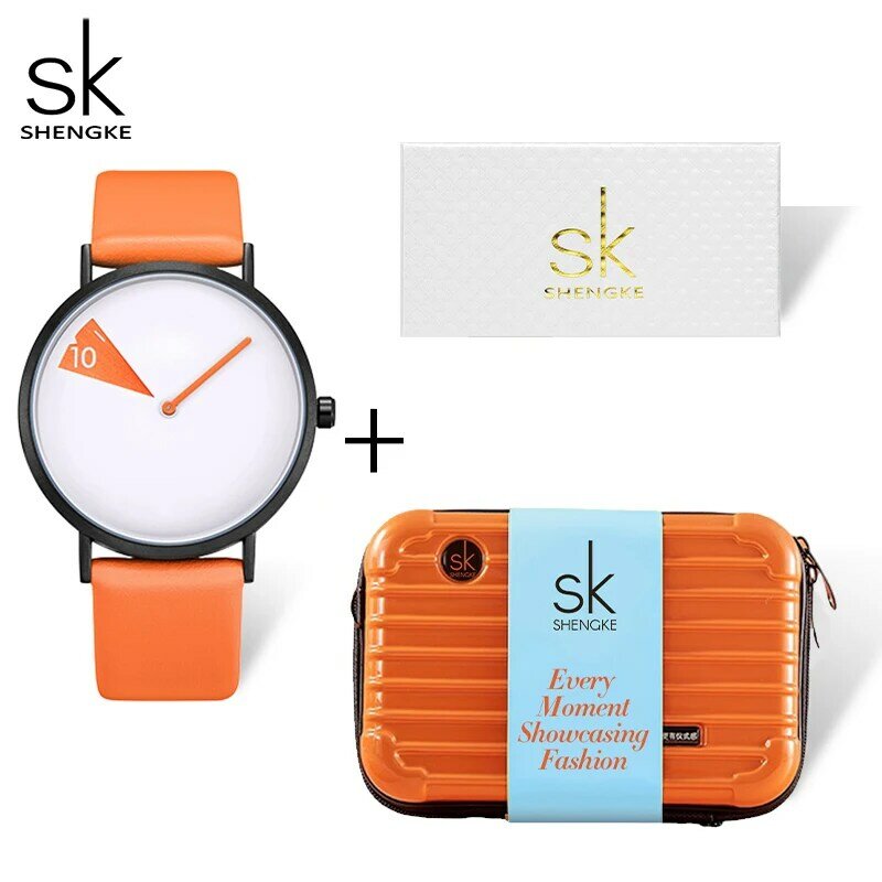 ساعات يد Shengke-Quartz للنساء ، ساعات للسيدات ، تصميم إبداعي ، علامة تجارية راقية ، ساعة جديدة ، هدايا نسائية ، 3 روض
