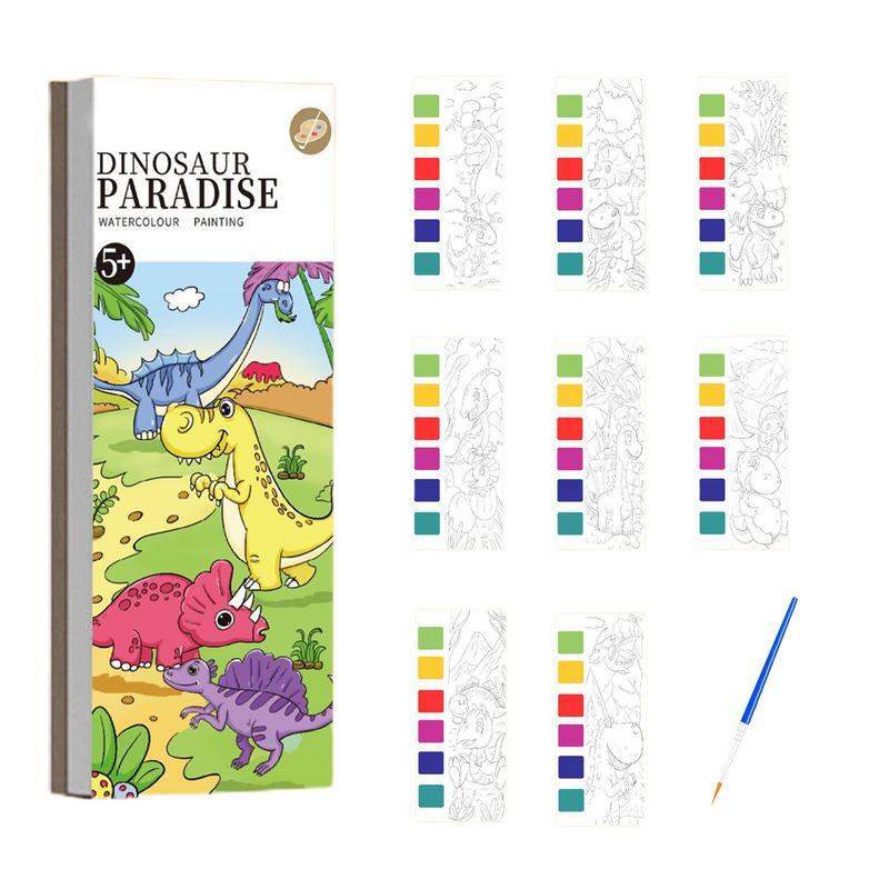 كتاب ألوان مائية متعددة الوظائف ، ورق القلم ، مونتيسوري ، لعبة تعليمية ما قبل المدرسة ، 12 صفحة