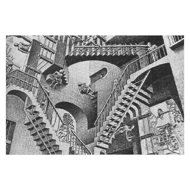 أحجية بانوراما خشبية للحيوانات ، أوهام بصرية ، M C Escher ، صورة شخصية ، هدية